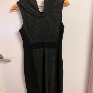 Theory Grey/Black Sleeveless Dress, Size 4